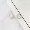 S925 Sterling Silver Geometric Pearl Earrings Electroplated Korean Style Elegant Versatile Dangle Earrings For Women