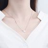 S925 Sterling Silver Geometric Pendant Necklace Elegant Minimalist Electroplated Collarbone Chain Jewelry