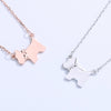 S925 Sterling Silver Geometric Pendant Necklace Elegant Minimalist Electroplated Collarbone Chain Jewelry