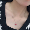 S925 Sterling Silver Geometric Pendant Necklace For Women With Enamel Inlay Electroplated Cross Chain Collarbone Jewelry