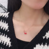 S925 Sterling Silver Geometric Pendant Necklace For Women With Enamel Inlay Electroplated Cross Chain Collarbone Jewelry