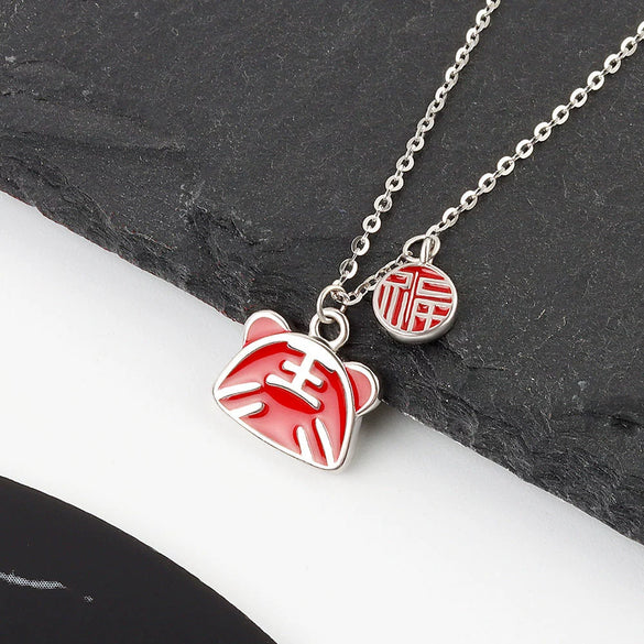 S925 Sterling Silver Geometric Pendant Necklace For Women With Enamel Inlay Electroplated Cross Chain Collarbone Jewelry