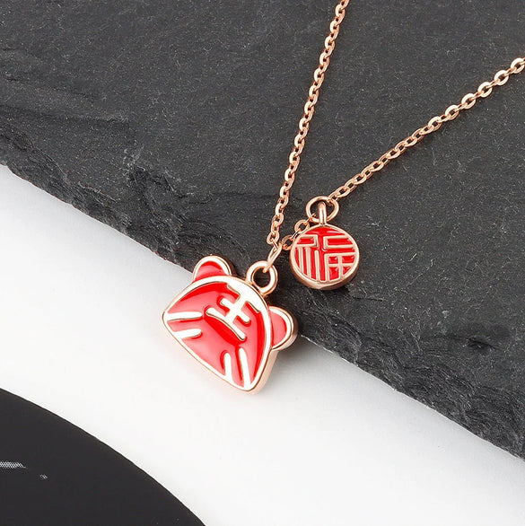 S925 Sterling Silver Geometric Pendant Necklace For Women With Enamel Inlay Electroplated Cross Chain Collarbone Jewelry