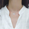 S925 Sterling Silver Geometric Pendant Necklace With Mixed Gem Inlay Electroplated Cross Chain Clavicle Necklace For Women
