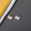 S925 Sterling Silver Geometric Pendant Necklace With Mixed Gem Inlay Electroplated Cross Chain Clavicle Necklace For Women