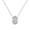 S925 Sterling Silver Geometric Perfum Bottle Pendant Light Luxury Clavicle Chain Necklace For Women Electroplated