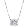 S925 Sterling Silver Geometric Perfum Bottle Pendant Light Luxury Clavicle Chain Necklace For Women Electroplated