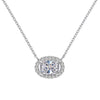 S925 Sterling Silver Geometric Perfum Bottle Pendant Light Luxury Clavicle Chain Necklace For Women Electroplated