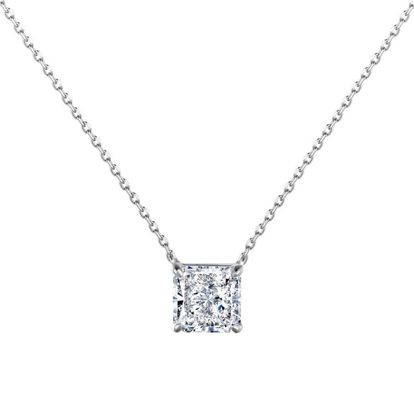 S925 Sterling Silver Geometric Perfum Bottle Pendant Light Luxury Clavicle Chain Necklace For Women Electroplated