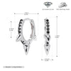 S925 Sterling Silver Geometric Punk Style Electroplated Earrings For Women