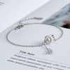 S925 Sterling Silver Geometric Rabbit Bracelet For Women Cute Niche Design Electroplated Jewelry Gift