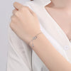 S925 Sterling Silver Geometric Rabbit Bracelet For Women Cute Niche Design Electroplated Jewelry Gift