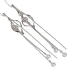S925 Sterling Silver Geometric Rhombus Rhinestone Drop Earrings For Women Light Luxury Fashion Jewelry
