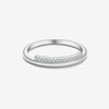 S925 Sterling Silver Geometric Ring Electroplated With Platinum And 18K Gold For Women And Unisex