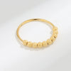 S925 Sterling Silver Geometric Rotating Anxiety Ring For Women Frosted Beaded Plain Surface Electroplated