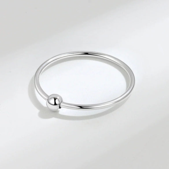S925 Sterling Silver Geometric Rotating Anxiety Ring For Women