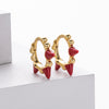 S925 Sterling Silver Geometric Round Beads Glue Rivet Electroplating Earrings For Women