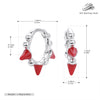 S925 Sterling Silver Geometric Round Beads Glue Rivet Electroplating Earrings For Women