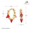 S925 Sterling Silver Geometric Round Beads Glue Rivet Electroplating Earrings For Women
