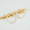 S925 Sterling Silver Geometric Round Freshwater Pearl Earrings For Women Statement Circle Design