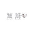 S925 Sterling Silver Geometric Simple Style Electroplated Women's Cartilage Threaded Piercing Earrings