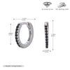 S925 Sterling Silver Geometric Simple Style Inlaid Zircon Women's Earrings