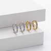 S925 Sterling Silver Geometric Simple Style Inlaid Zircon Women's Earrings