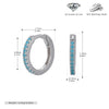 S925 Sterling Silver Geometric Simple Style Inlaid Zircon Women's Earrings