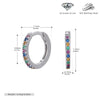 S925 Sterling Silver Geometric Simple Style Inlaid Zircon Women's Earrings