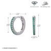 S925 Sterling Silver Geometric Simple Style Inlaid Zircon Women's Earrings