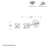 S925 Sterling Silver Geometric Simple Style Piercing Earrings For Women