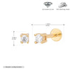 S925 Sterling Silver Geometric Simple Style Piercing Earrings For Women