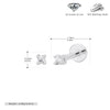 S925 Sterling Silver Geometric Simple Style Piercing Earrings For Women