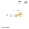 S925 Sterling Silver Geometric Simple Style Piercing Earrings For Women