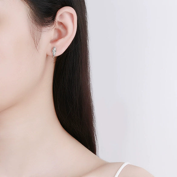 S925 Sterling Silver Geometric Snake Earrings With Electroplated Finish Fashion Statement Earrings