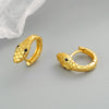 S925 Sterling Silver Geometric Snake Earrings With Electroplated Finish Fashion Statement Earrings