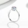 S925 Sterling Silver Geometric Snowflake Six Claw Moissanite Ring For Women Adjustable Open Ring With Electroplated Finish
