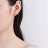 S925 Sterling Silver Geometric Square Earrings With Full Stone Inlay Electroplated Light Luxury Fashion Jewelry