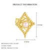 S925 Sterling Silver Geometric Square Freshwater Pearl Inlaid Earrings For Women