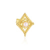 S925 Sterling Silver Geometric Square Freshwater Pearl Inlaid Earrings For Women