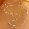 S925 Sterling Silver Geometric Square Pendant Necklace For Women With Electroplated Light Luxury Clavicle Chain