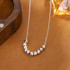 S925 Sterling Silver Geometric Square Pendant Necklace For Women With Electroplated Light Luxury Clavicle Chain