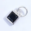 S925 Sterling Silver Geometric Square Sugar Pendant With Zirconia For Diy Bracelet