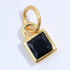 S925 Sterling Silver Geometric Square Sugar Pendant With Zirconia For Diy Bracelet