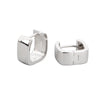 S925 Sterling Silver Geometric Square Wide Face Electroplated Ear Buckle Earrings For Women