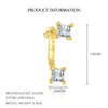 S925 Sterling Silver Geometric Square Women's Earrings With Zirconia Design