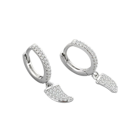 S925 Sterling Silver Geometric Star And Pepper Zircon Earrings For Women Electroplated Cute Simple Fashion Jewelry