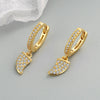S925 Sterling Silver Geometric Star And Pepper Zircon Earrings For Women Electroplated Cute Simple Fashion Jewelry