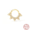S925 Sterling Silver Geometric Star Diamond Ear Ring Ear Buckle Nose Ring Dual Purpose For Women With Electroplating