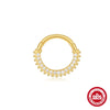 S925 Sterling Silver Geometric Star Diamond Ear Ring Ear Buckle Nose Ring Dual Purpose For Women With Electroplating